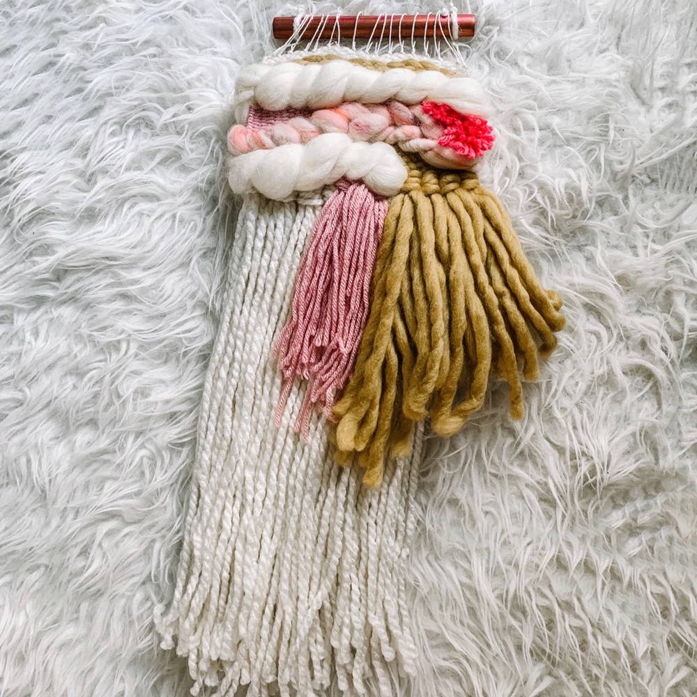 Boho woven wall hanging